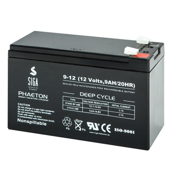 SIGA Phaeton AGM Deep Cycle Battery 9Ah 12V
